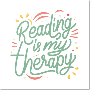 Escape into Words: Reading is My Therapy Posters and Art